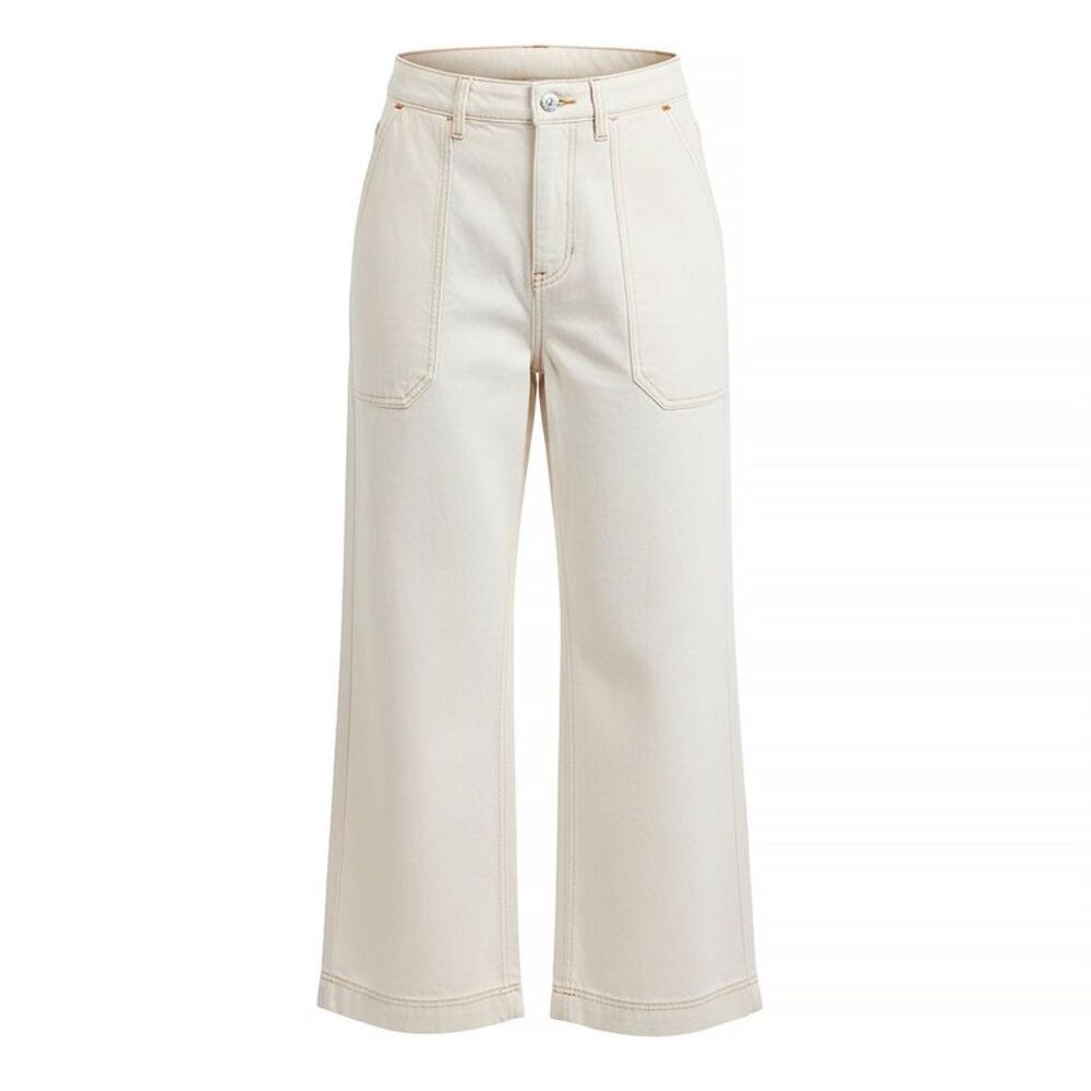 Boss Womens/Ladies Marlene Cotton Wide Leg Jeans / Natural